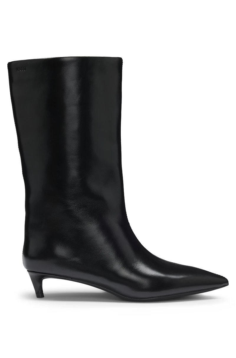Leather boots with 3.5cm heel