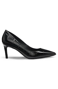 Textured-leather pumps with 7cm heel