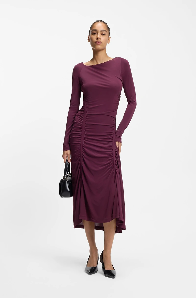 Textured-leather pumps with 7cm heel