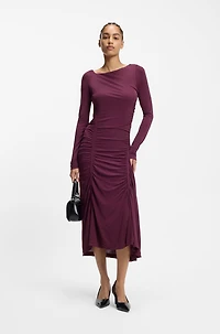 Textured-leather pumps with 7cm heel