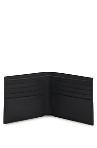 Monogram wallet with foil-embossed logo