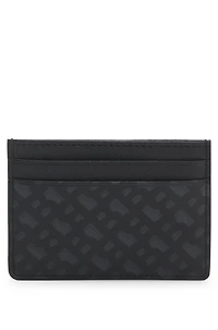 Monogram card holder with foil-embossed logo