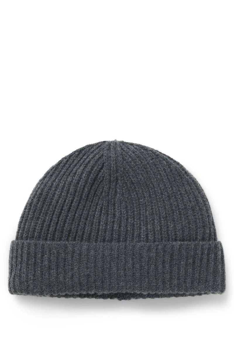 BECKHAM x BOSS beanie hat in virgin wool and cashmere