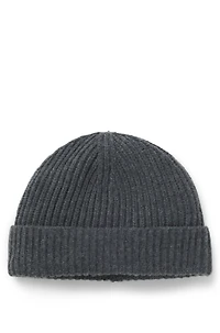 BECKHAM x BOSS beanie hat in virgin wool and cashmere