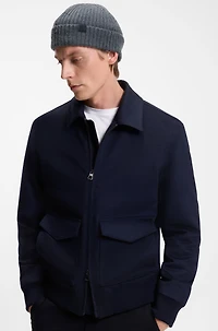 BECKHAM x BOSS beanie hat in virgin wool and cashmere