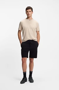 Fabric-upper trainers with faux-leather trims