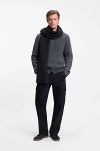 BECKHAM x BOSS scarf in virgin wool and cashmere