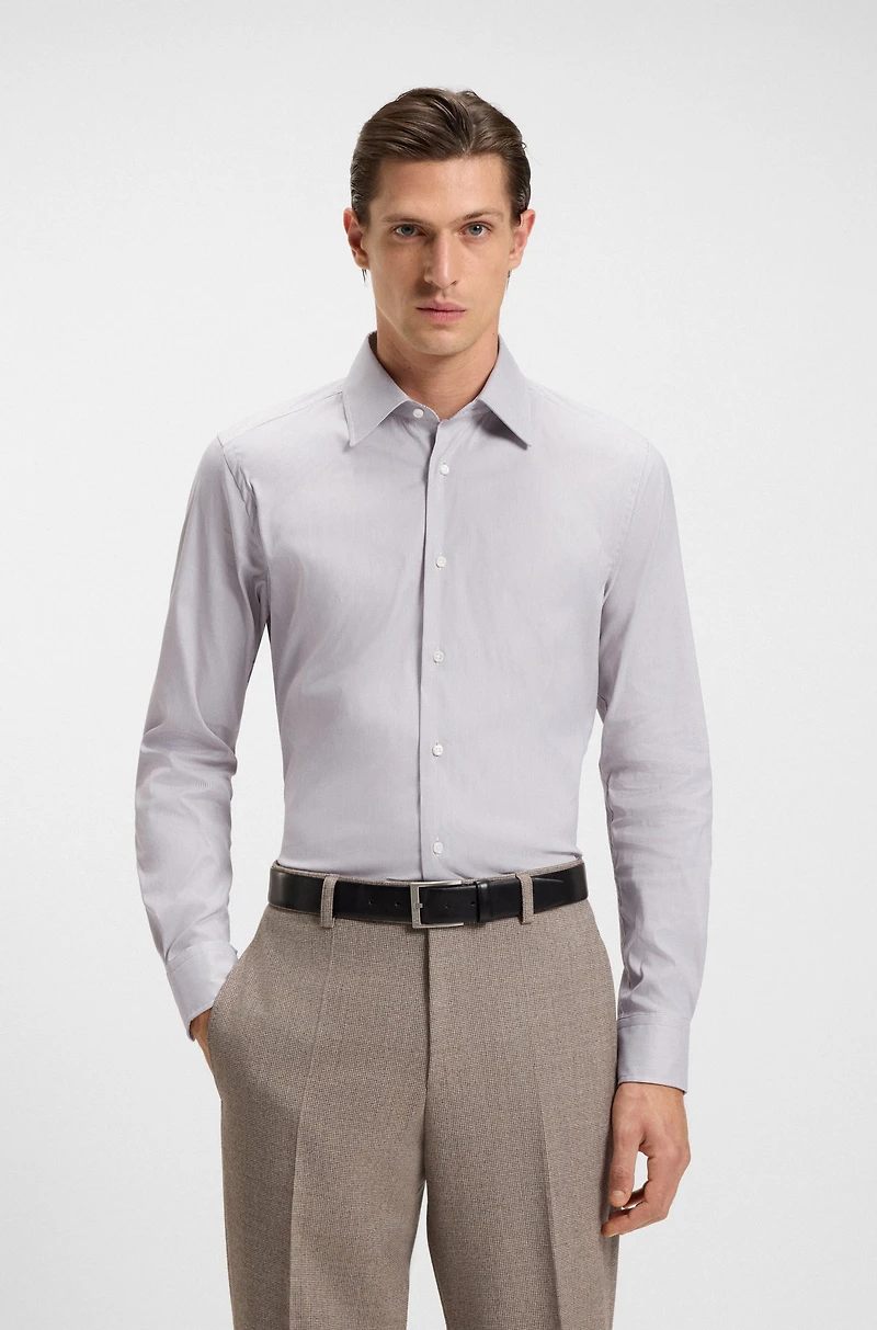 Slim-fit shirt an Italian-made cotton blend