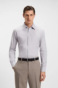 Slim-fit shirt an Italian-made cotton blend