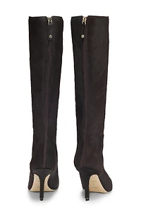 Knee boots pony-hair leather