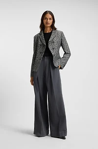 Strap-detail ballerina pumps polished leather