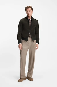 BECKHAM x BOSS fur jacket with two-way zip