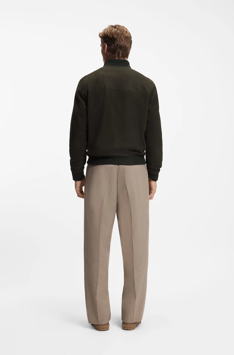 BECKHAM x BOSS fur jacket with two-way zip