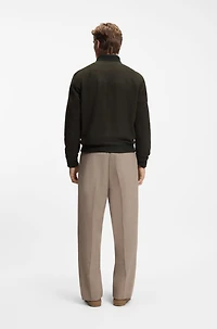 BECKHAM x BOSS fur jacket with two-way zip