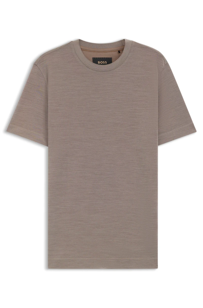 Regular-fit T-shirt silk and wool