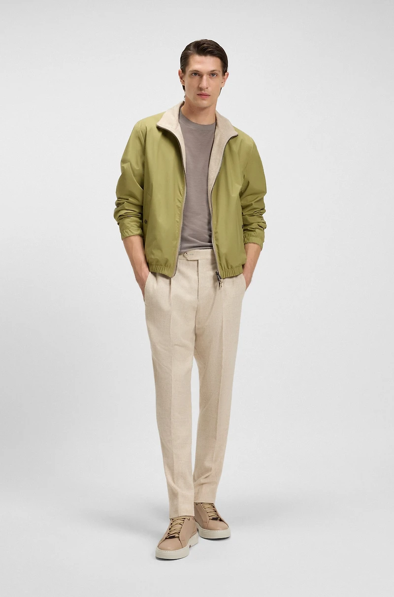 Regular-fit T-shirt silk and wool