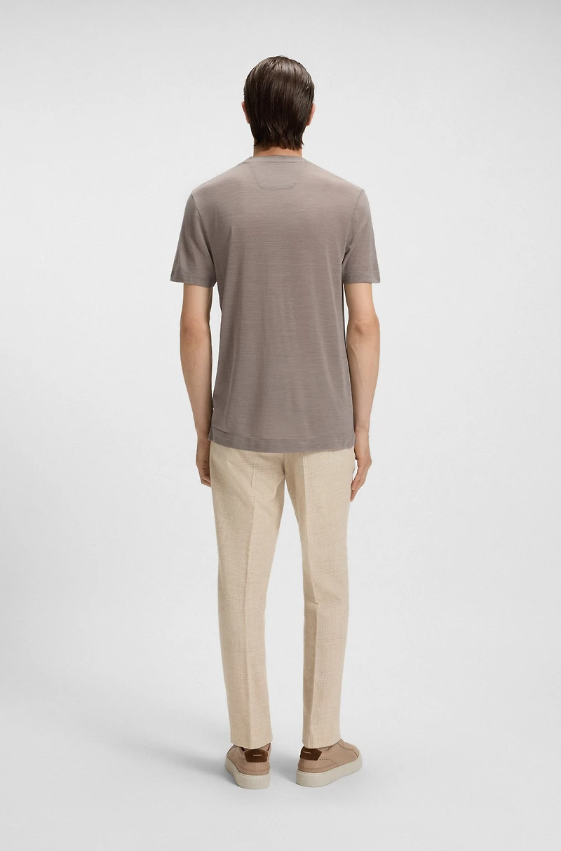Regular-fit T-shirt silk and wool