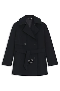 Belted trench coat cotton