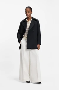 Belted trench coat cotton