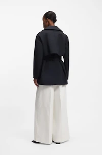 Belted trench coat cotton