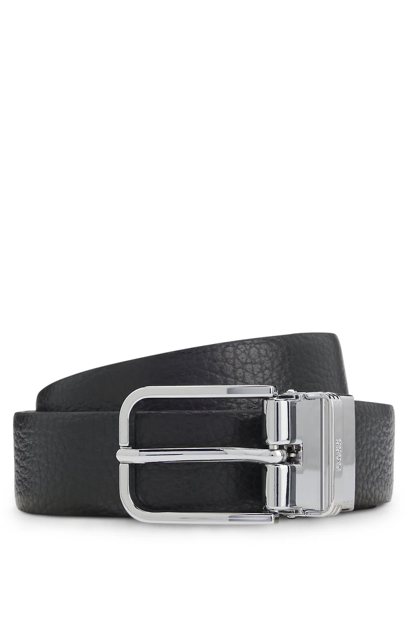 Reversible belt in Italian leather