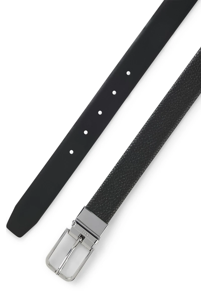 Reversible belt in Italian leather