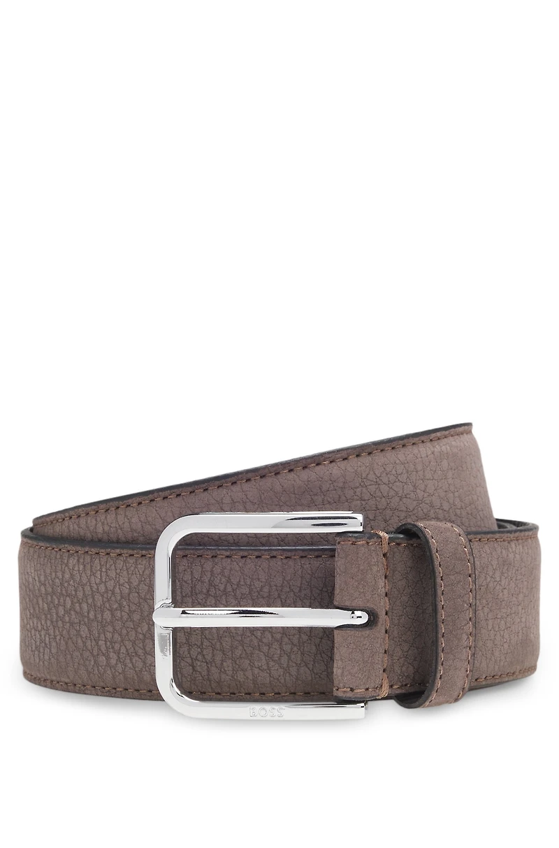 Pin-buckle belt Italian nubuck