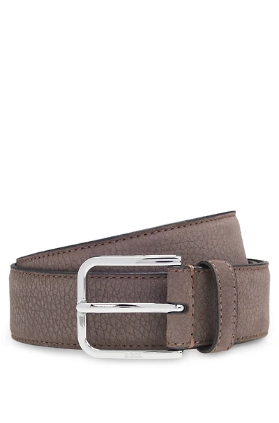 Pin-buckle belt Italian nubuck