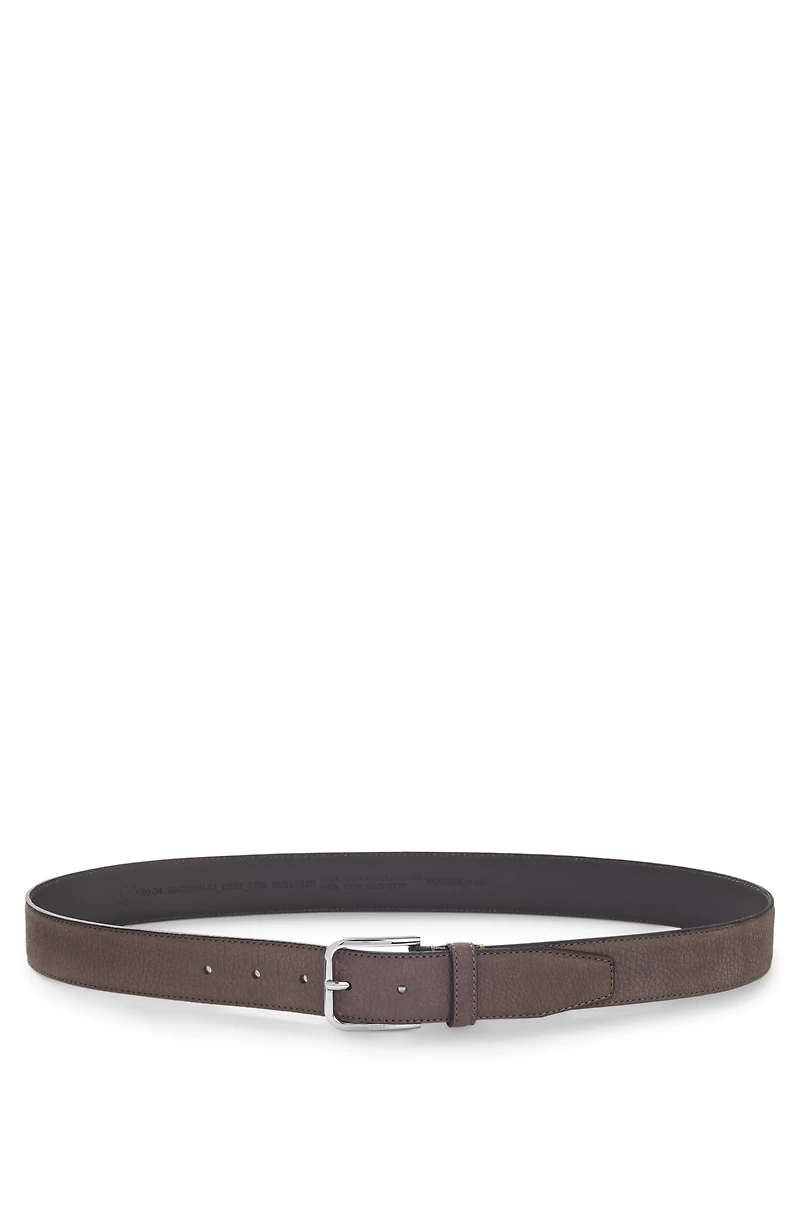 Pin-buckle belt Italian nubuck