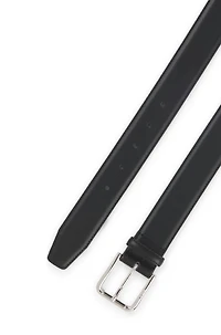 Italian-leather belt with pin buckle
