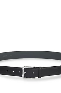 Italian-leather belt with pin buckle