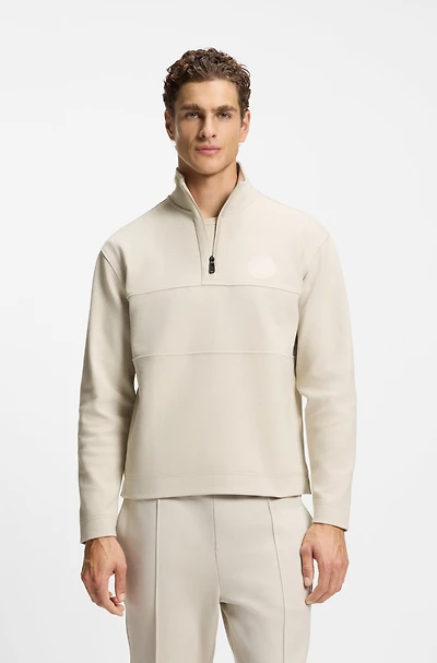 Cotton-blend sweatshirt with tennis-themed logo