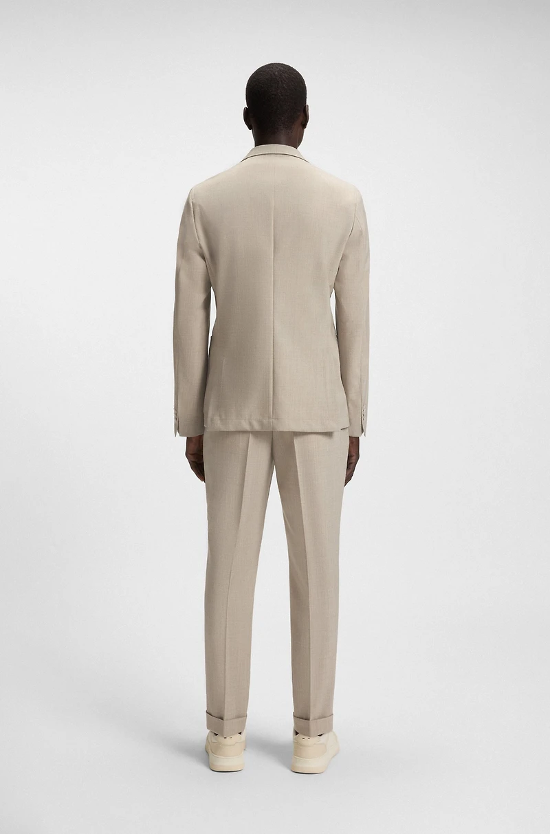 Double-breasted blazer micro-patterned wool