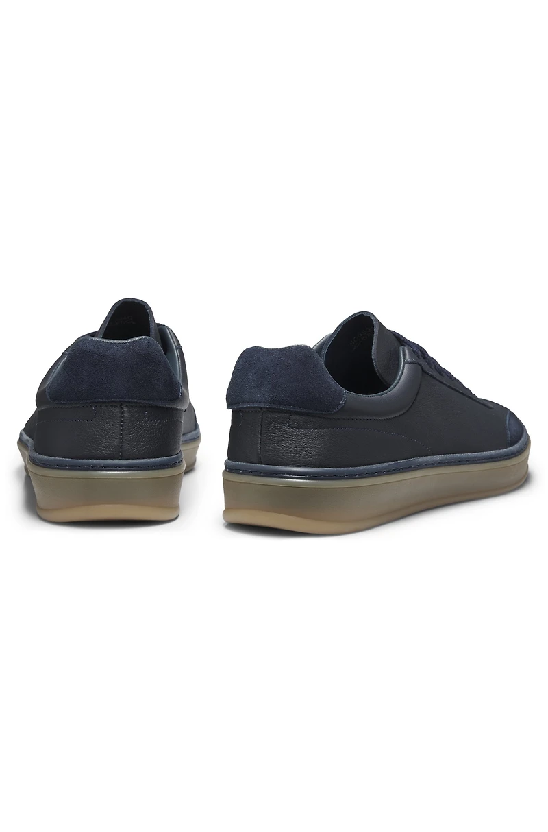BECKHAM x BOSS suede-trim trainers grained leather