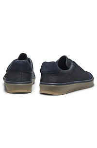 BECKHAM x BOSS suede-trim trainers grained leather