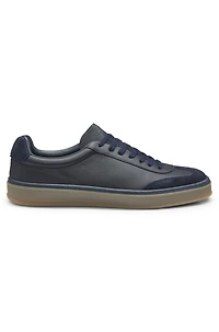 BECKHAM x BOSS suede-trim trainers grained leather