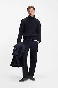 BECKHAM x BOSS suede-trim trainers grained leather