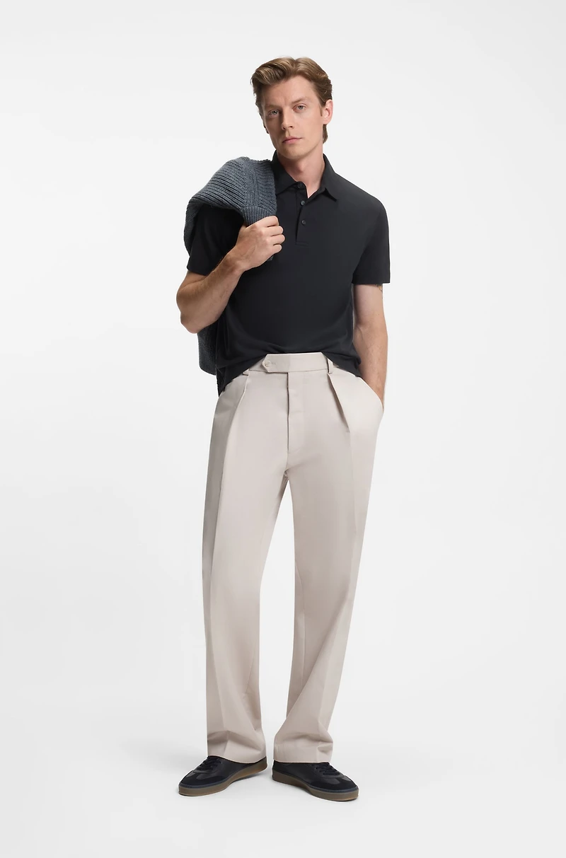 BECKHAM x BOSS polo shirt cotton and silk