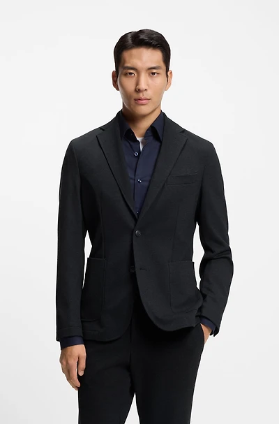Slim-fit jacket performance-stretch fabric