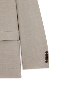 Two-piece regular-fit suit herringbone virgin wool