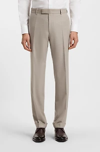 Two-piece regular-fit suit herringbone virgin wool