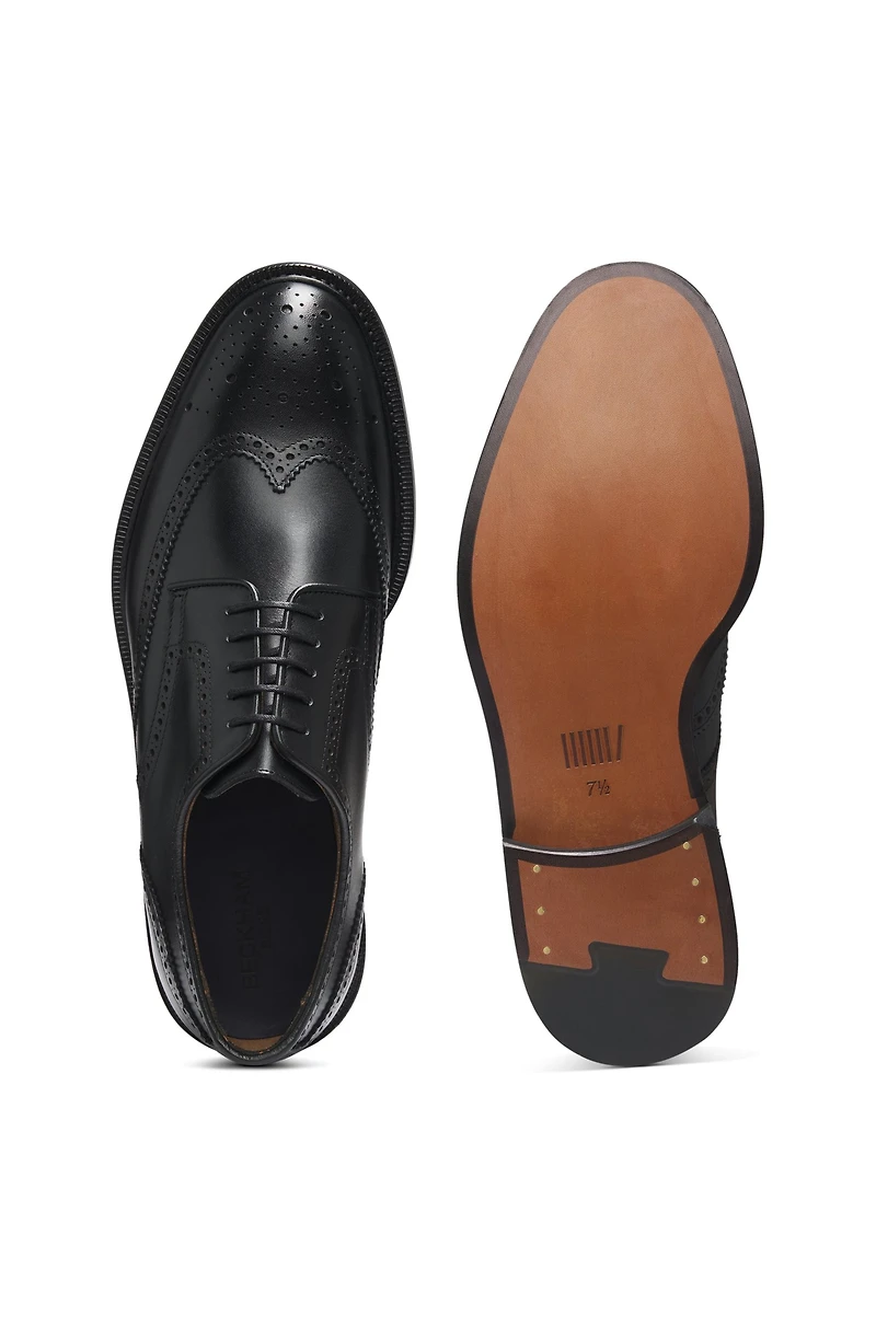 Brogue-detail Derby shoes burnished leather
