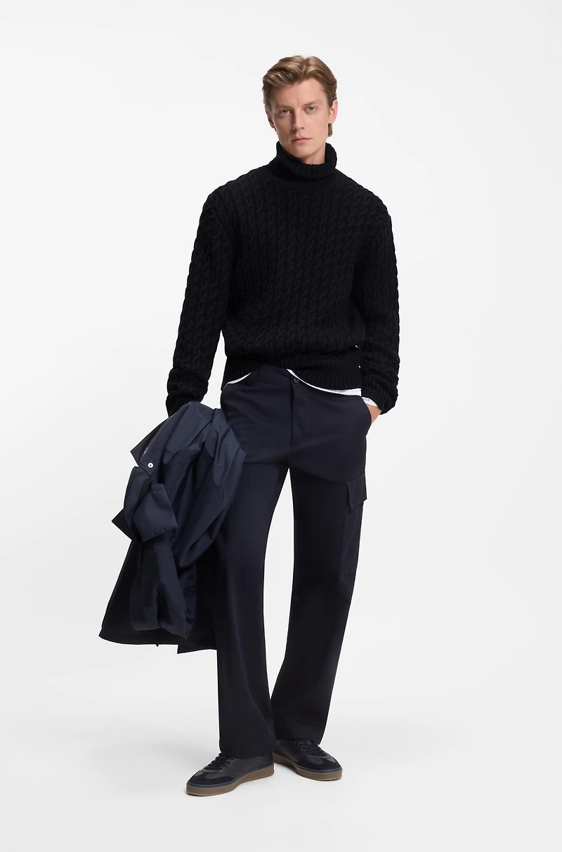 BECKHAM x BOSS cable-knit sweater wool and cashmere