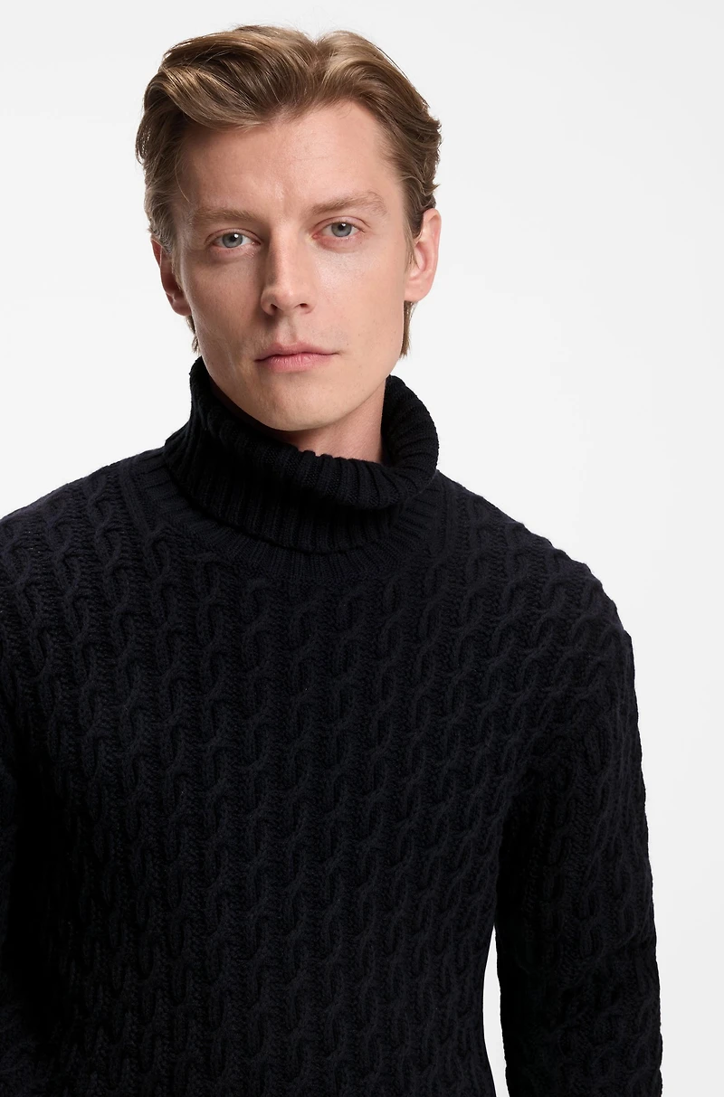 BECKHAM x BOSS cable-knit sweater wool and cashmere