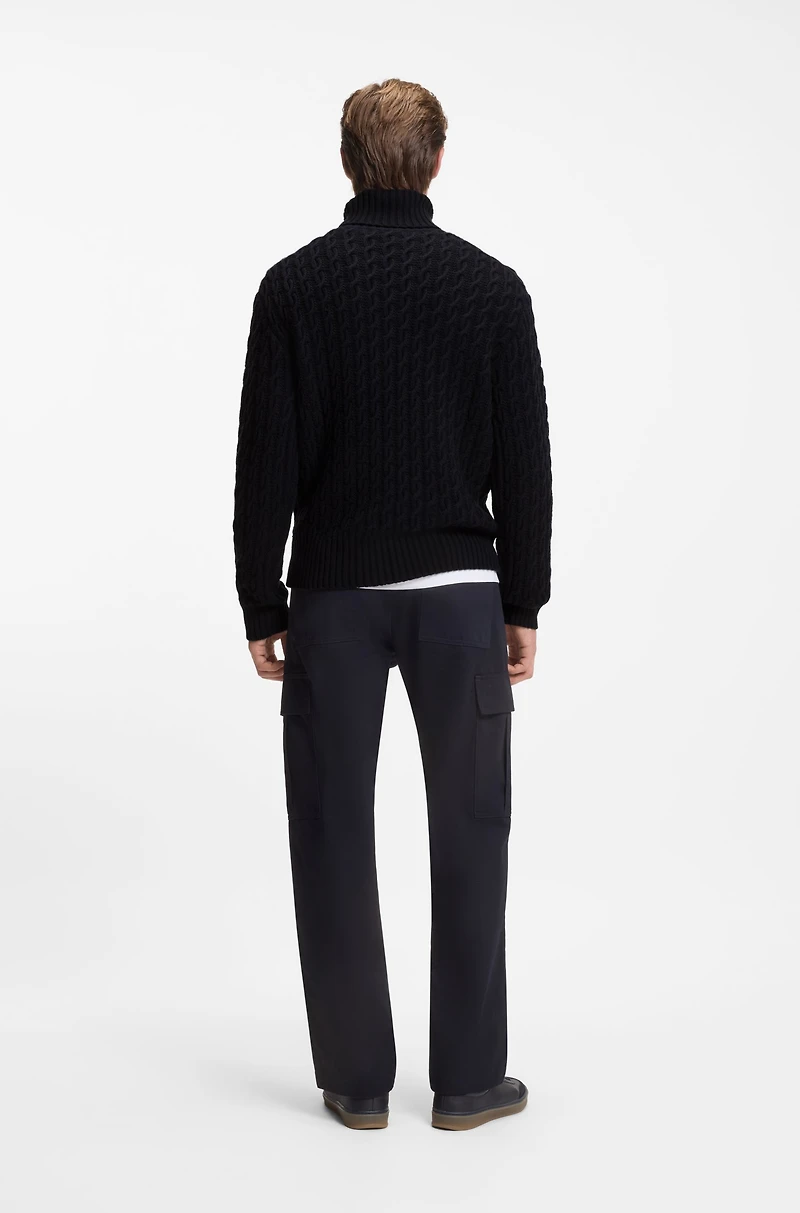 BECKHAM x BOSS cable-knit sweater wool and cashmere