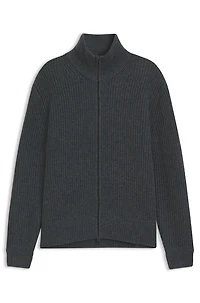 BECKHAM x BOSS zip-up cardigan wool and cashmere