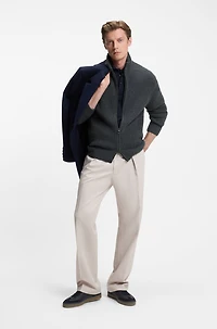 BECKHAM x BOSS zip-up cardigan wool and cashmere
