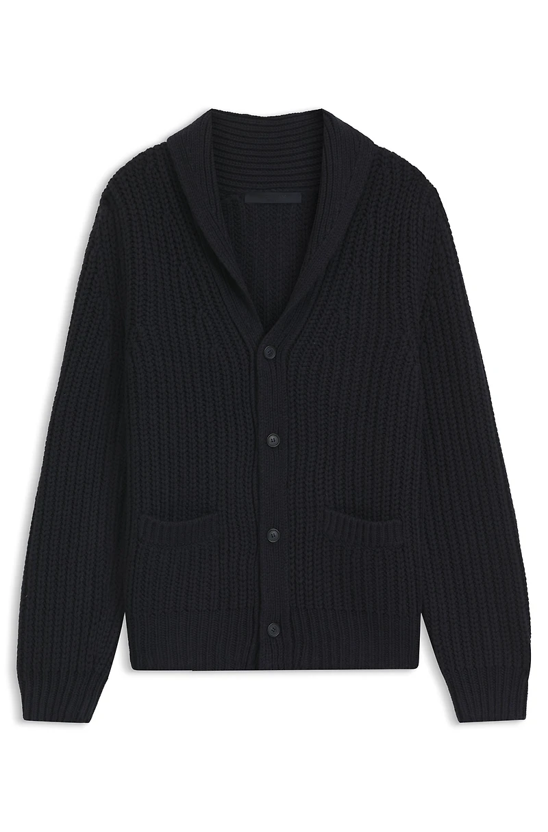 BECKHAM x BOSS relaxed-fit cardigan wool and cashmere