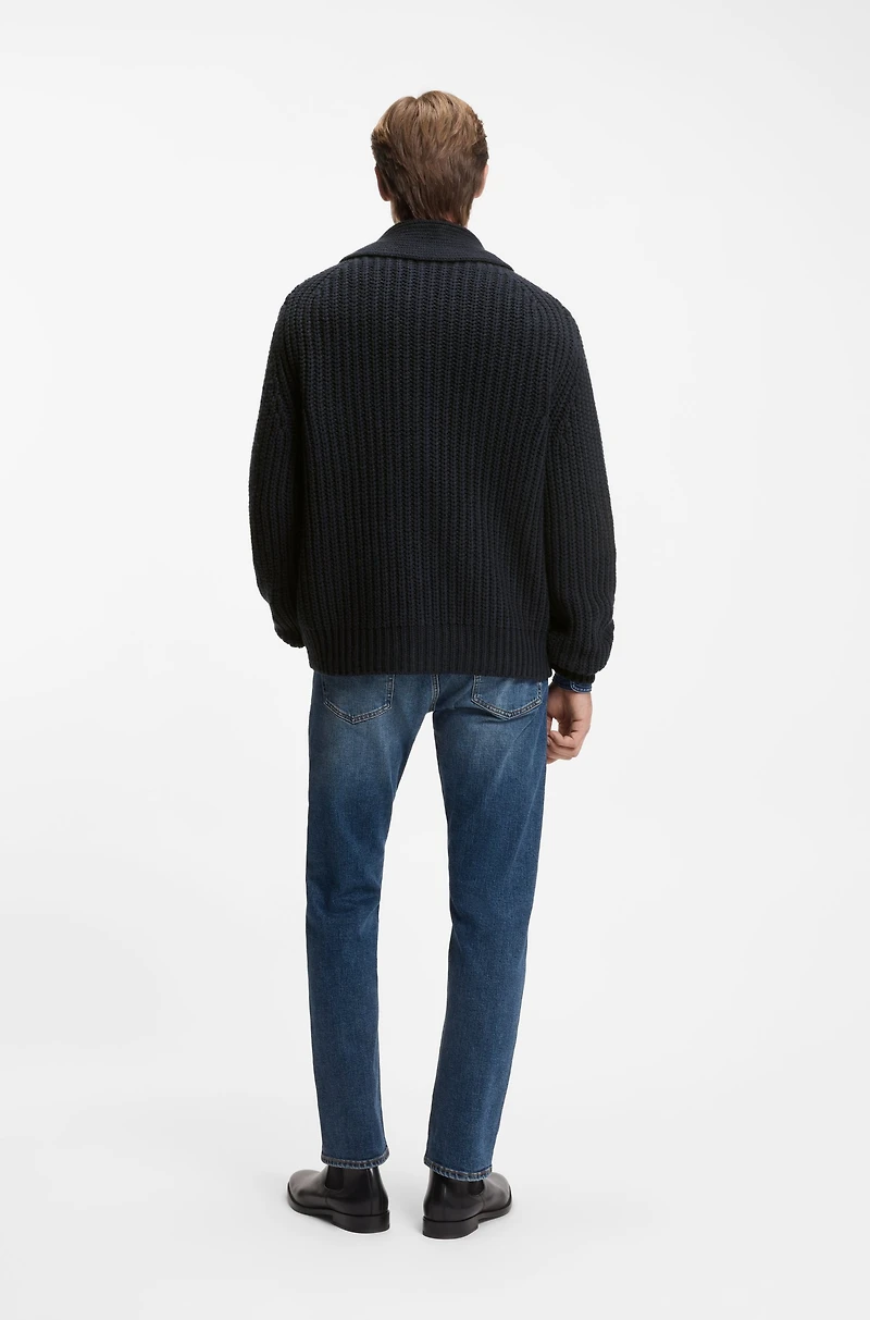 BECKHAM x BOSS relaxed-fit cardigan wool and cashmere