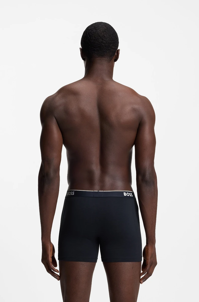 Three-pack of stretch-cotton boxer briefs